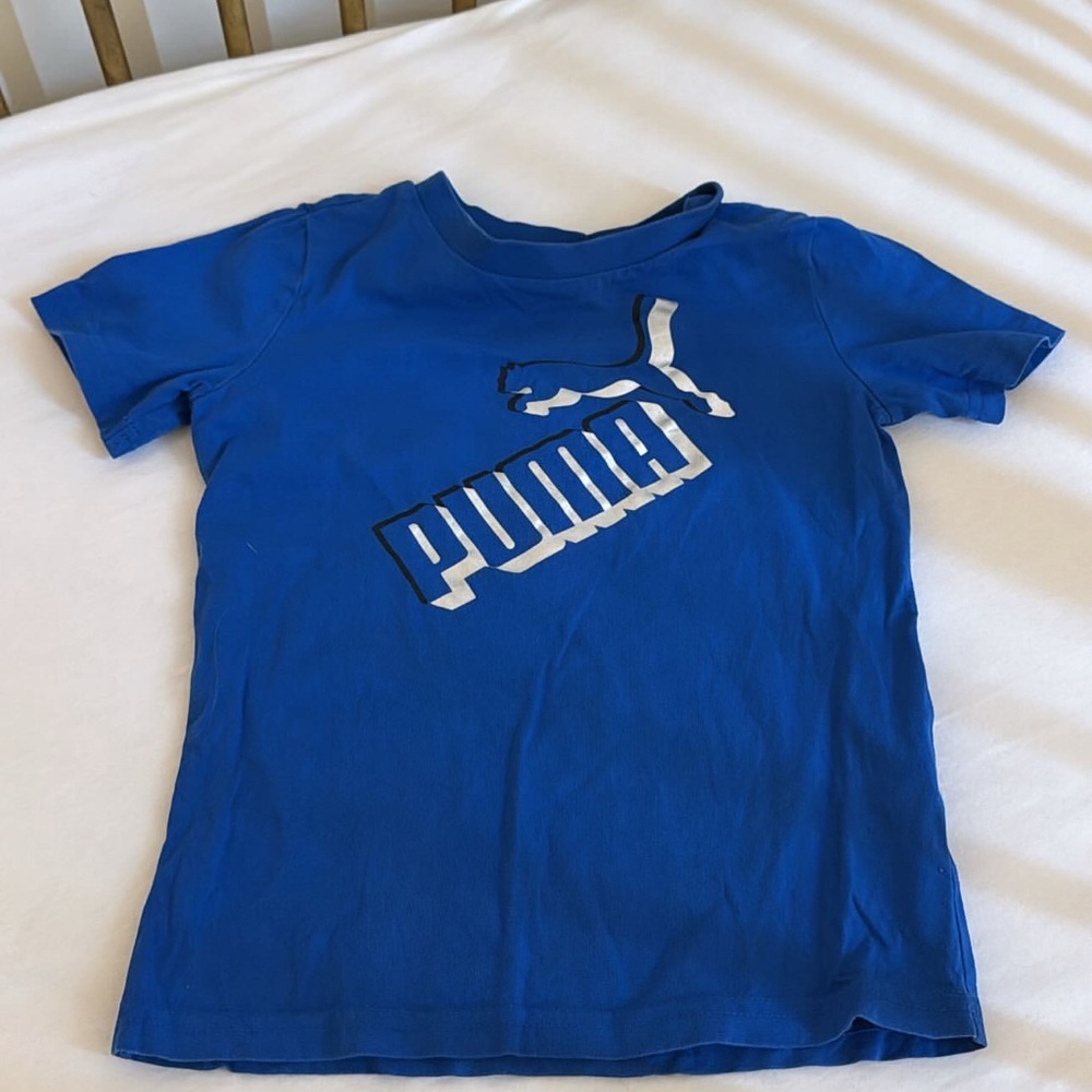 Royal blue puma graphic tee 4 yr